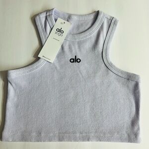 ALO Yoga white Ribbed Tank Top